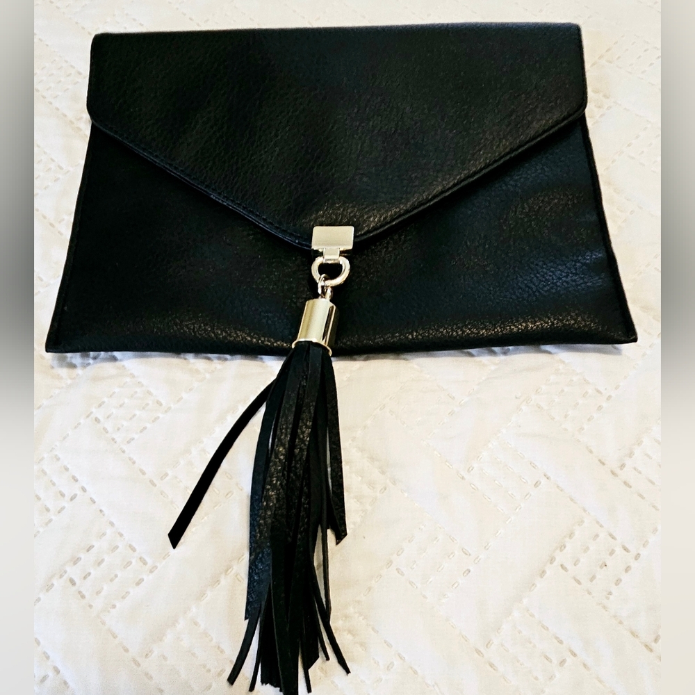 Big Buddha Vintage Black Envelope Clutch